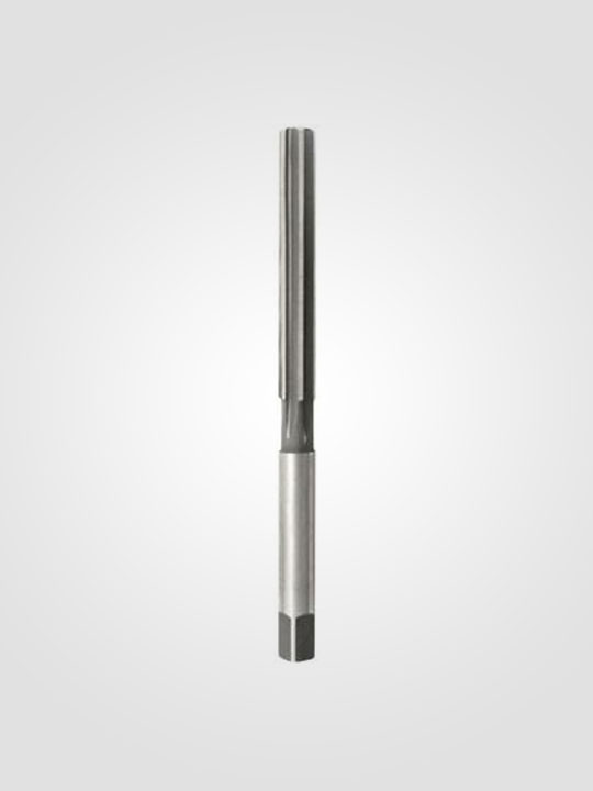 Alargador manual, haste cilíndrica HSS, encaixe quadrado, corte à direita. Dente reto.